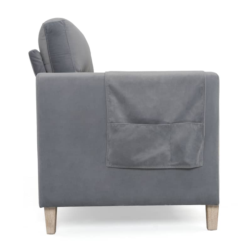 Larb Modern Solid Wood Three-Seater Sofa Couch by Christopher Knight Home