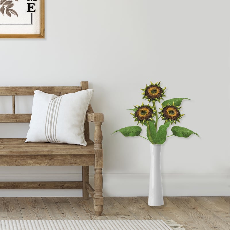 28" Brown Sunflower Artificial Spray