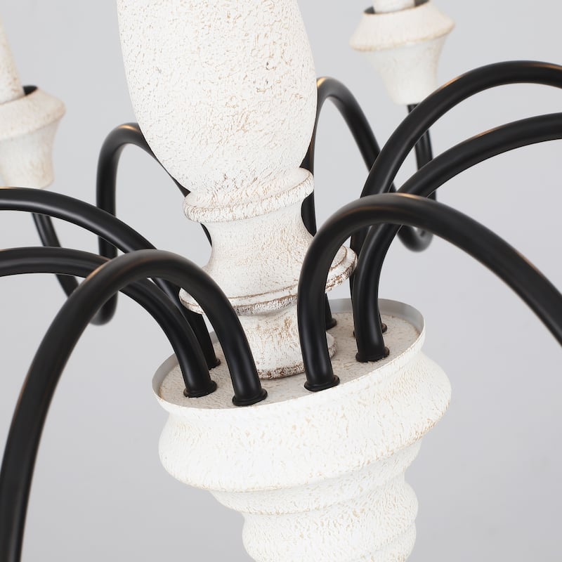 8-Light Vintage Candlestick Hanging Chandelier Lighting for Kitchen Island