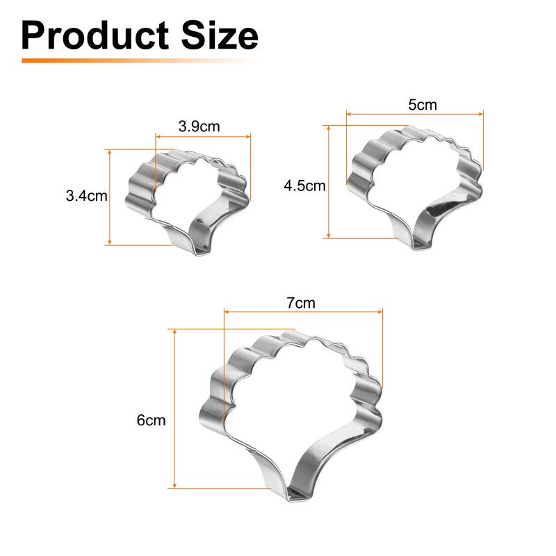 3pcs Carnation Cookie Cutter Set Assorted Sizes Flower Petal Cutters - Silver - Silver