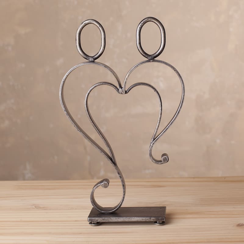 Novica Handmade Just Me And You Steel Sculpture