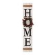 preview thumbnail 11 of 34, Glitzhome 42"H Wooden "HOME" Porch Sign with 3 Changable Floral Wreaths