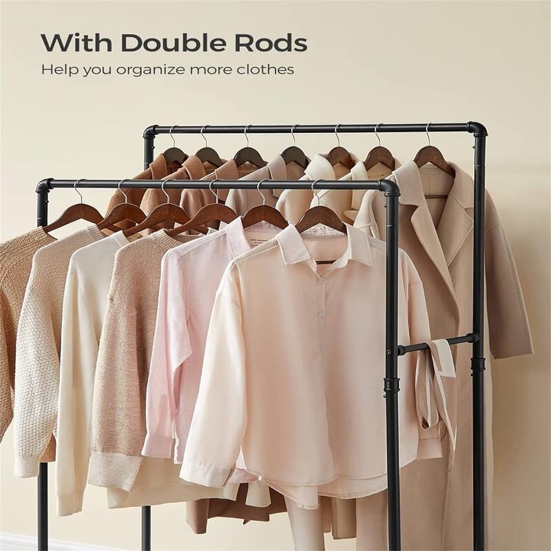 39.4 Inch Clothing Rack with Storage Shelf