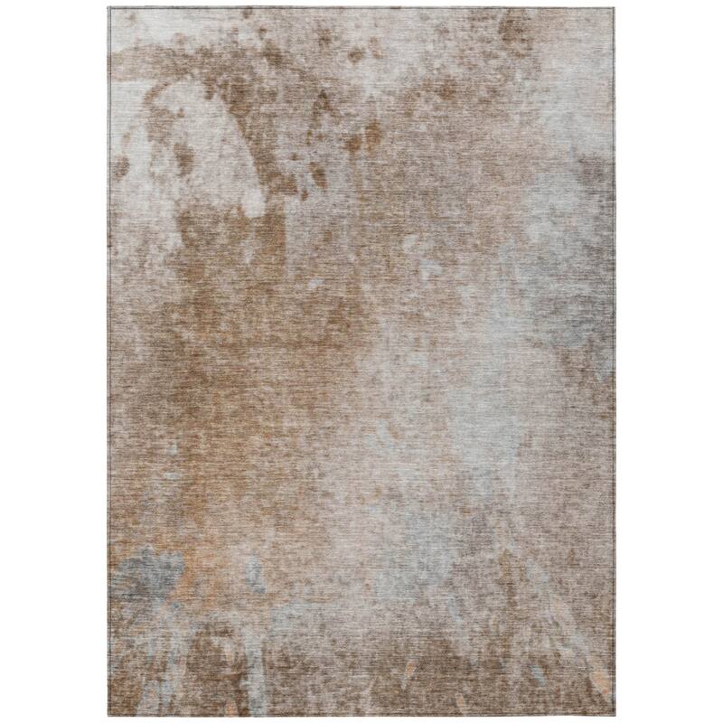 Alri Contemporary Abstract Weather Resistant Blended Style Outdoor Rug