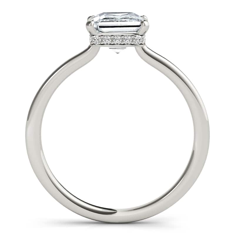 Auriya 14k White Gold Lab Grown Princess Diamond Halo Engagement Ring 0.50 to 5.00 ct. tw. (F-G VS)
