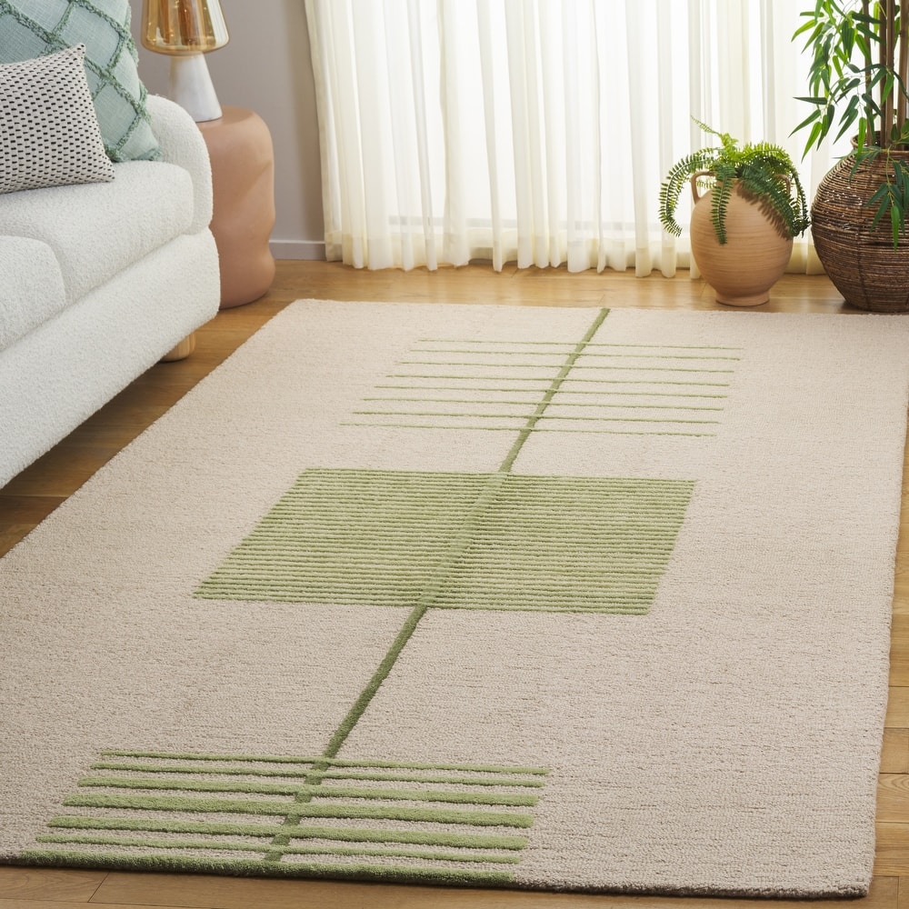 SAFAVIEH Handmade Genre Saide Mid-Century Modern Wool Rug