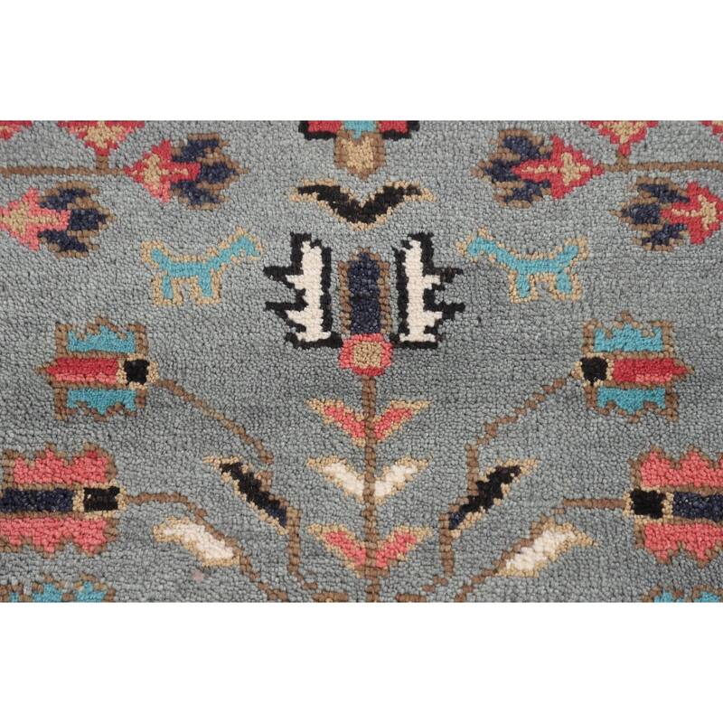 Gray Ziegler Indian Foyer Rug Handmade Wool Carpet - 3'1"x 4'11"