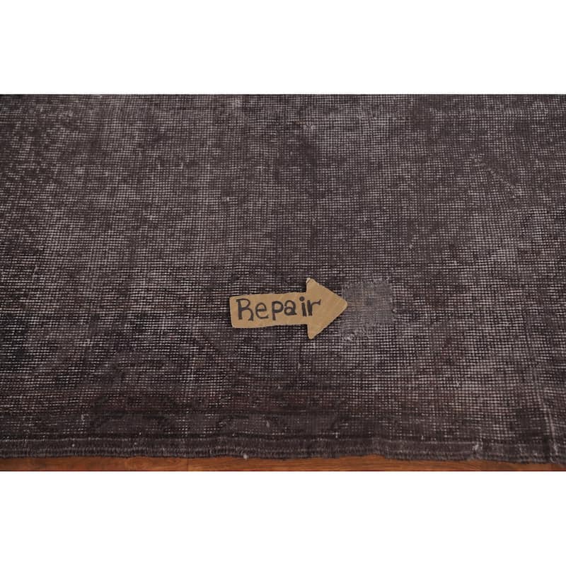 Over-Dyed Anatolian Turkish Vintage Area Rug Handmade Wool Carpet - 7'3" x 10'8"