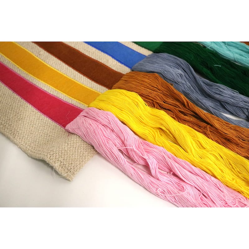 Home&Manor Large Rainbow Macrame Wall Hanging