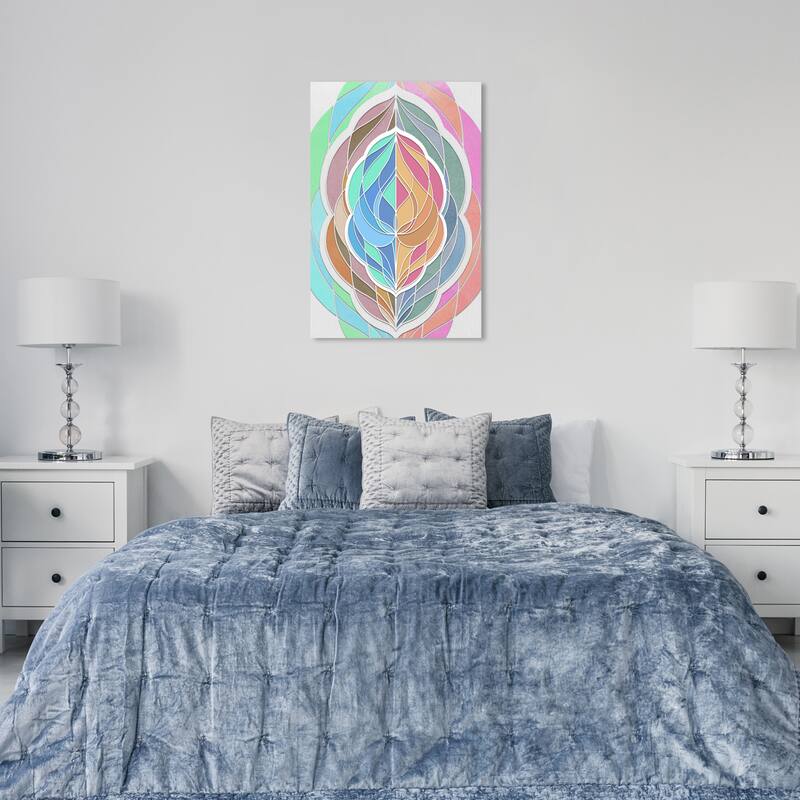 Wynwood Studio Canvas Abstract Scales Blue and Light Blue Modern & Contemporary Wall Art Canvas Print - 36 x 24