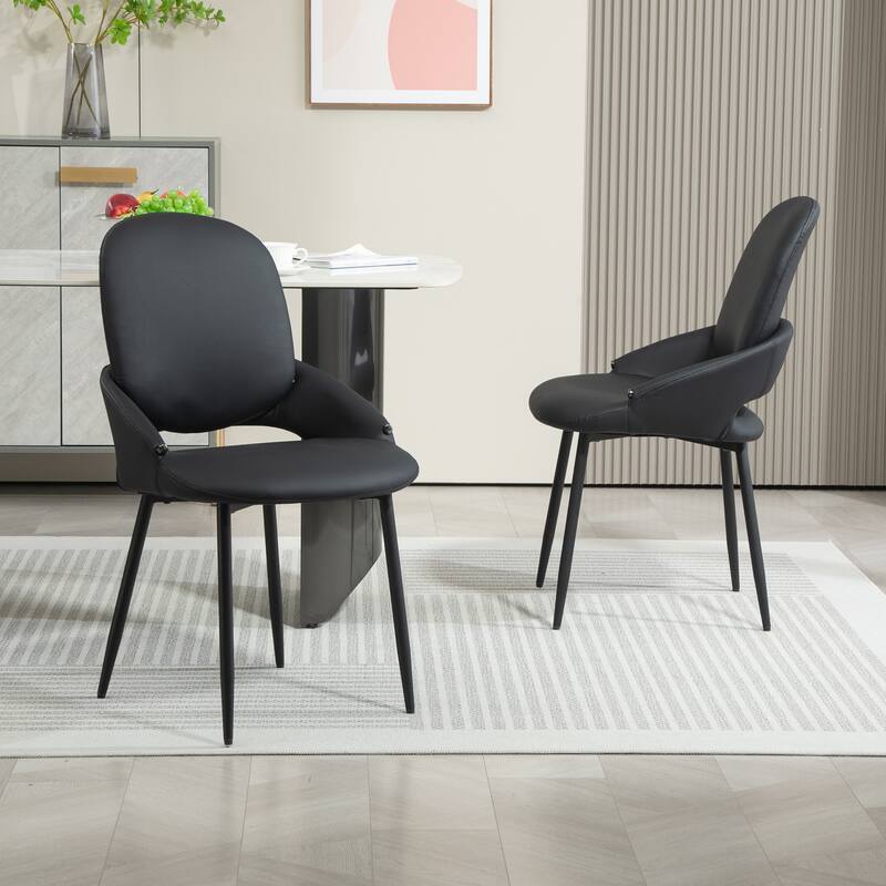 XINMICS Faux Leather Upholstered Dining Chairs Set of 2/4/6