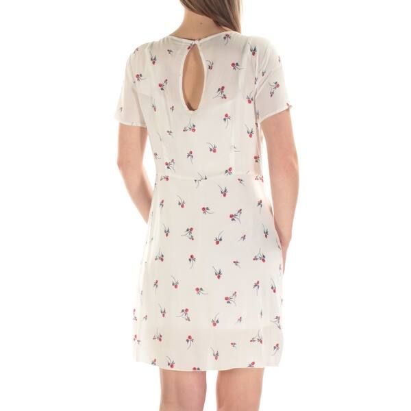 Shop Free People White Short Sleeve Above The Knee Dress Size 8