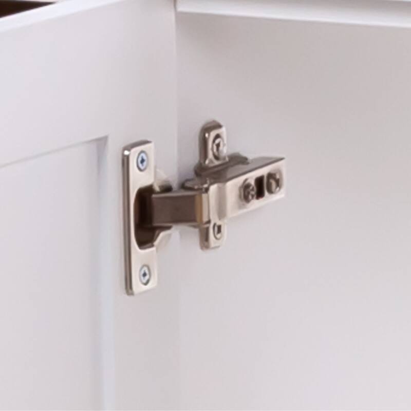 Spring Mill Cabinets Nimay 60.5" Double Bathroom Vanity With 5 Drawers, 2 Cabinets, and White Sink Top