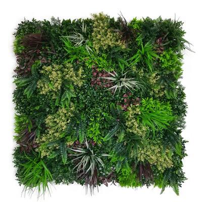 Indoor/Outdoor Tuscany Flowering Artificial Foliage Wall Panels - Green
