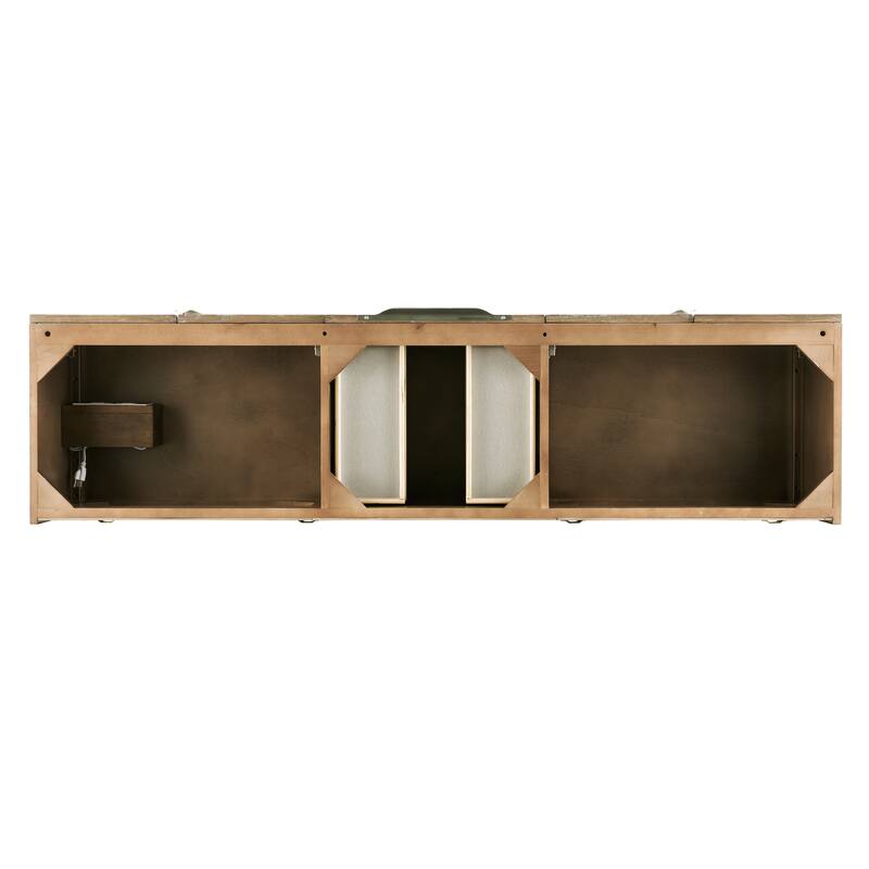 James Martin Vanities Columbia 72" Double Vanity, Latte Oak with Brushed Nickel Hardware