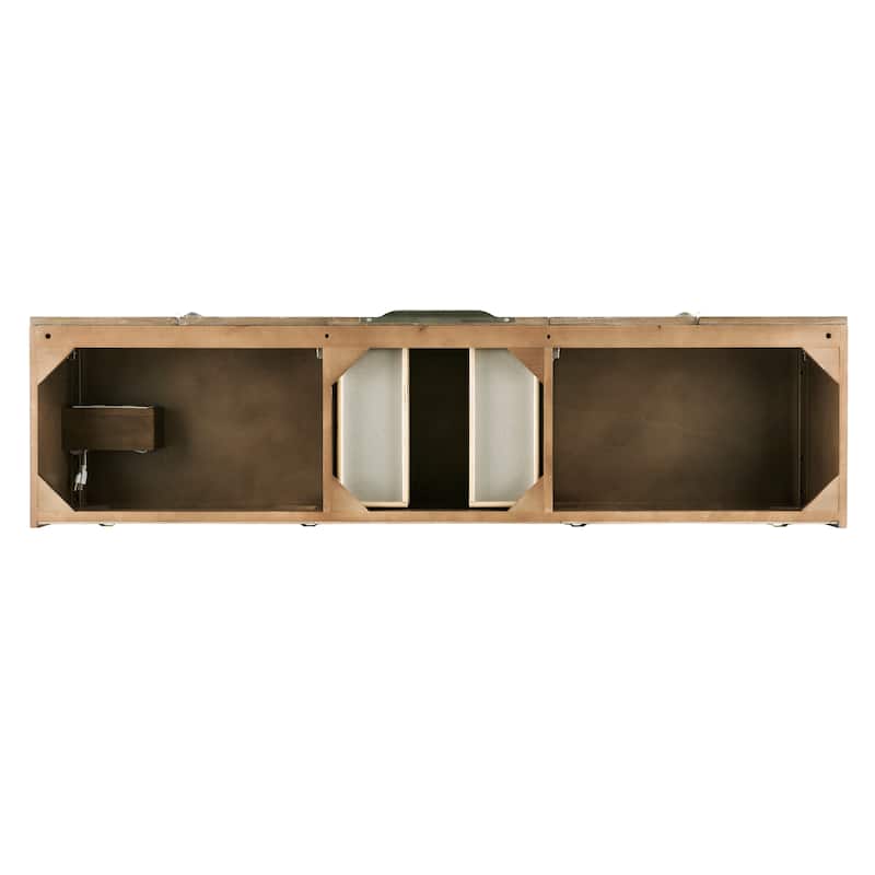James Martin Vanities Mercer Island 72" Single Vanity, Latte Oak with Brushed Nickel Hardware