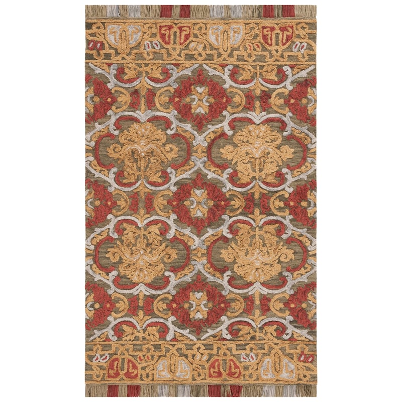 SAFAVIEH Handmade Blossom Parthenia Floral Wool Rug