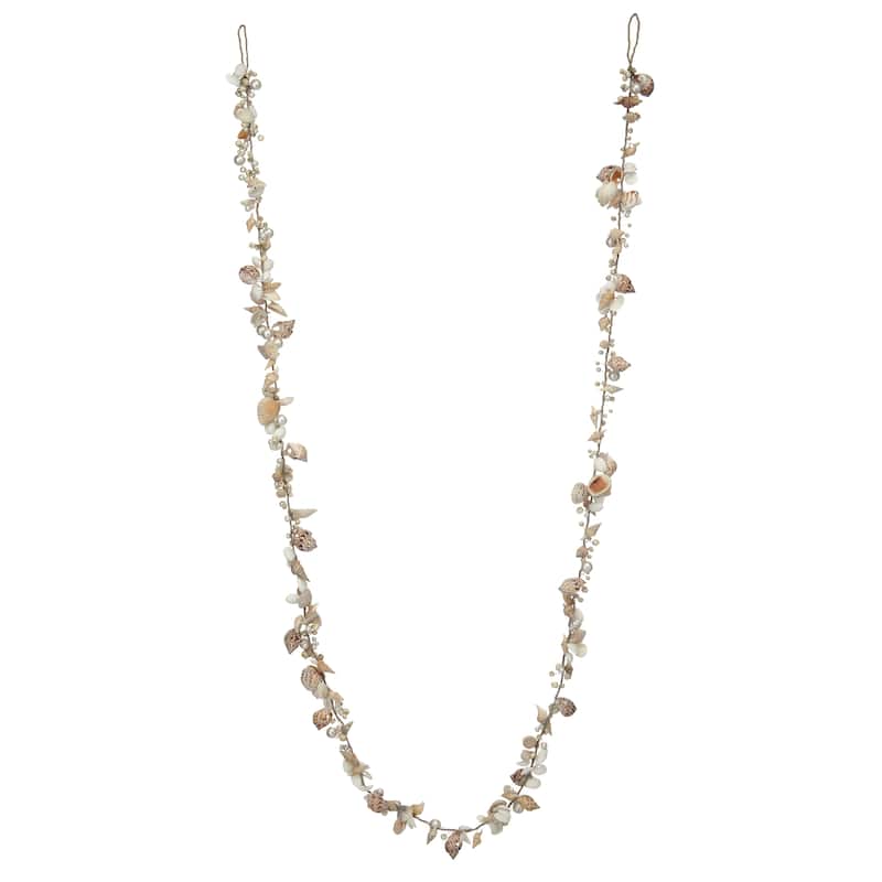 48" Shell And Pearl Beaded Garland