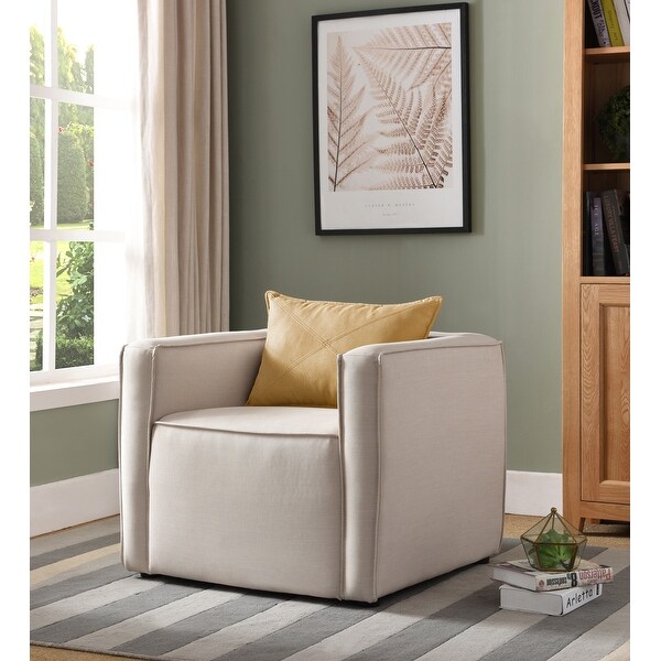 Furniture of America Dack Contemporary Fabric Upholstered Accent Chair. Opens flyout.
