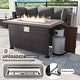 preview thumbnail 14 of 28, Kullavik 15PCS Outdoor Patio Furniture Set with Fire Pit Table & Glass Top Coffee Table