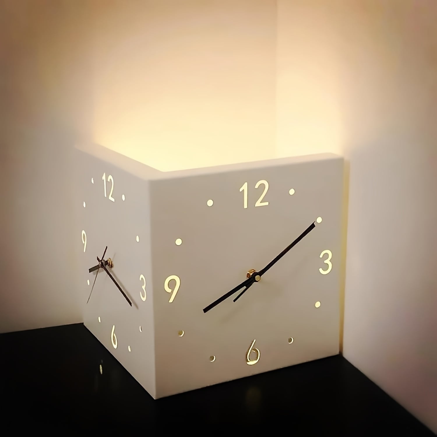 Vioce Sensor 2-Sided Backlit Wall Clock