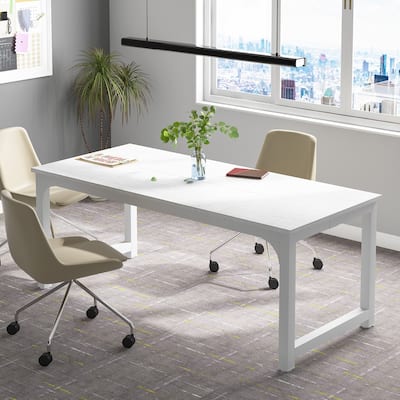 70.86" Conference Table, Meeting Table with Stable Metal Frame - 70.86”L x 31”W x 29”H