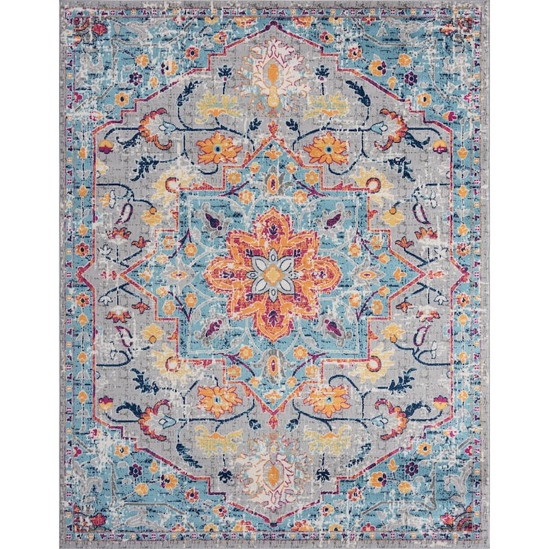 Dynah Bohemian & Eclectic Medallion Indoor Area Rug
