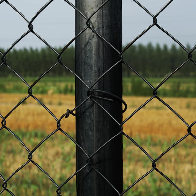 ALEKO 6 x 50 feet PVC Coated Galvanized Steel Chain Link Fence Black Fabric