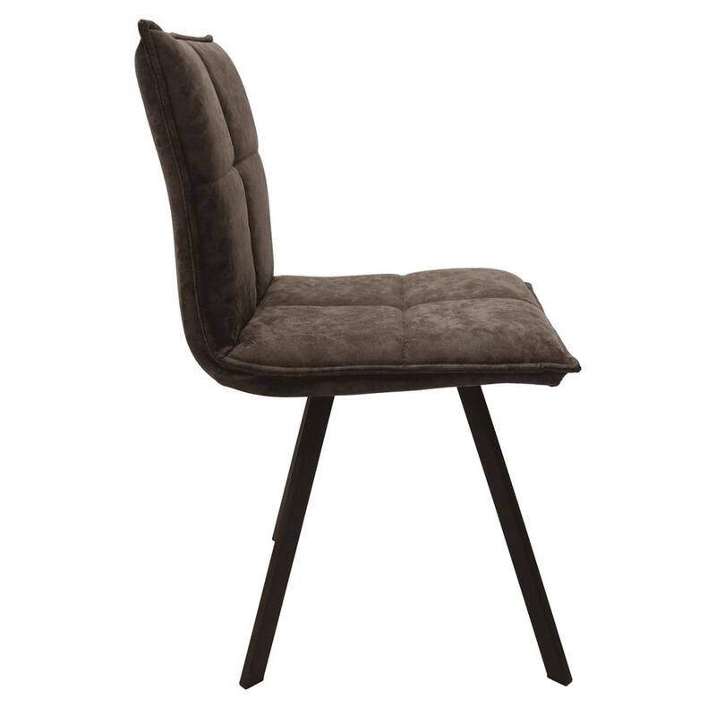 LeisureMod Wesley Contemporary Minimalist Leather Dining Chair - Sleek Metal Base Side Accent Chair for Home Kitchen Office