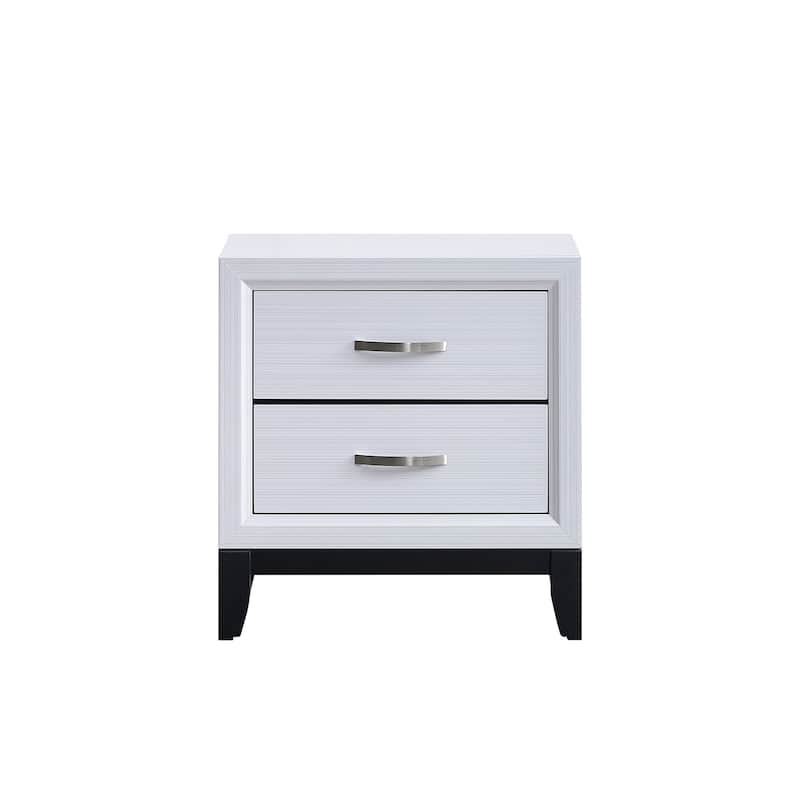 Glasgow 2-Drawer 24 in. W Nightstand - White
