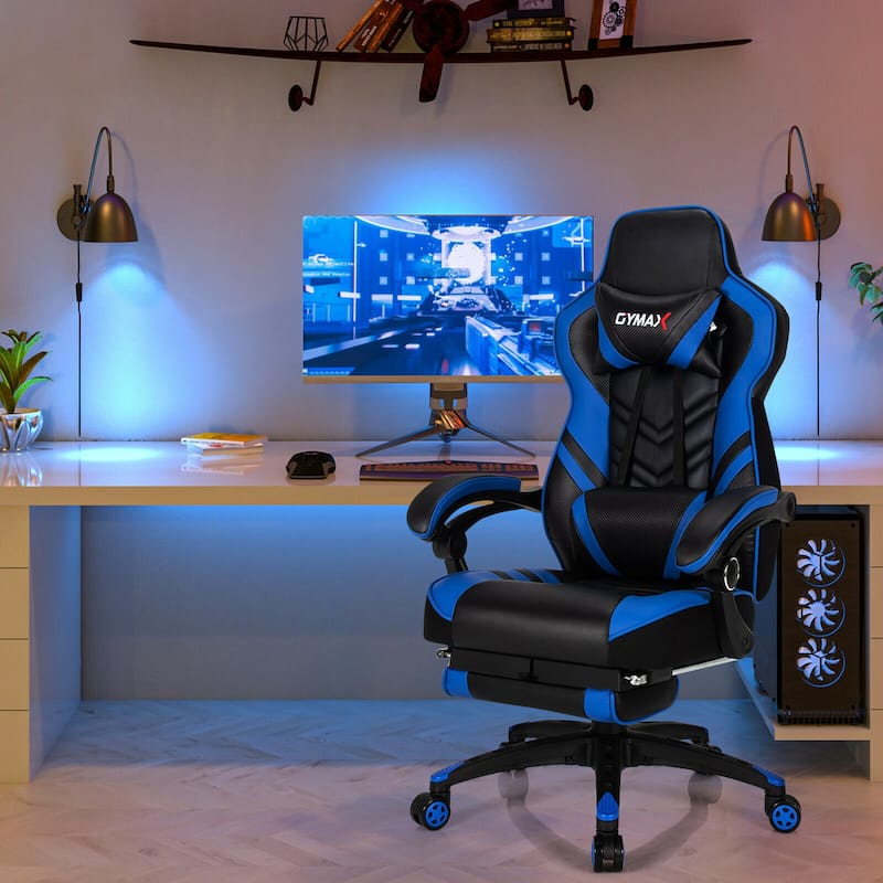 Gymax Office Computer Desk Chair Gaming Chair Adjustable Swivel - See Details