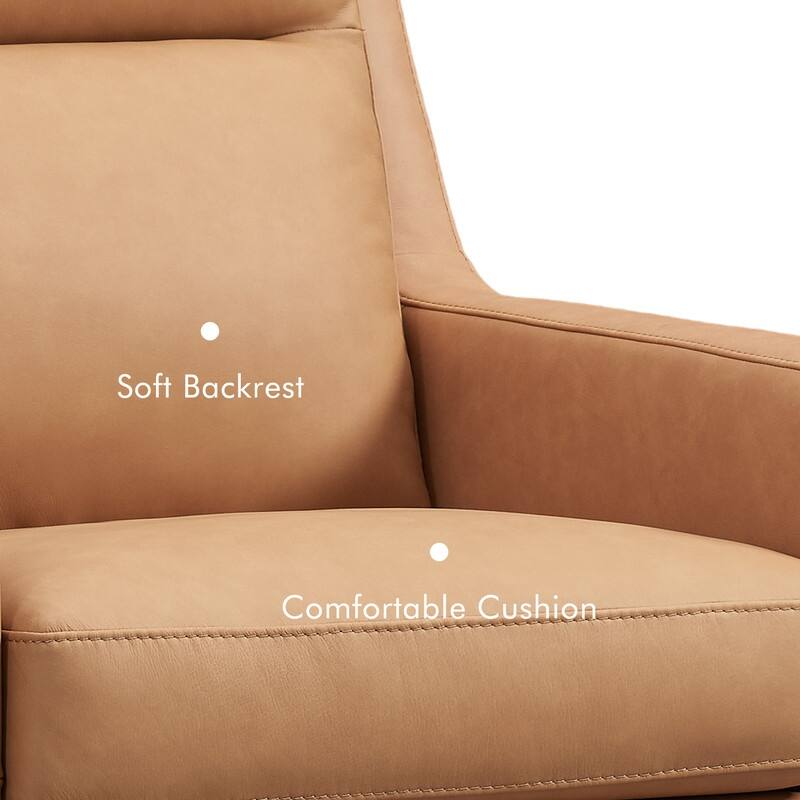 Genuine Leather Recliner Sofa 56" Triple-Motor Power Zero-Wall Reclining Loveseat with USB&USB-C Port
