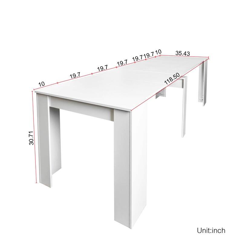 Extendable Console Table Extending Sofa Table w/Spacious Tabletop for ...