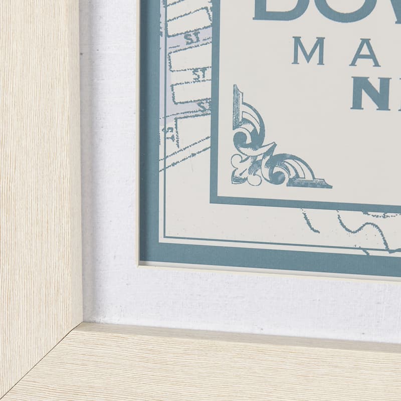 Manhattan Map II Framed Art Print