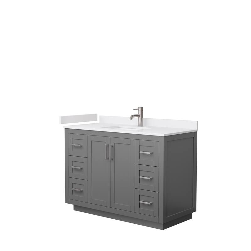 Miranda Single Vanity Set, Cultured Marble Top, No Mirror