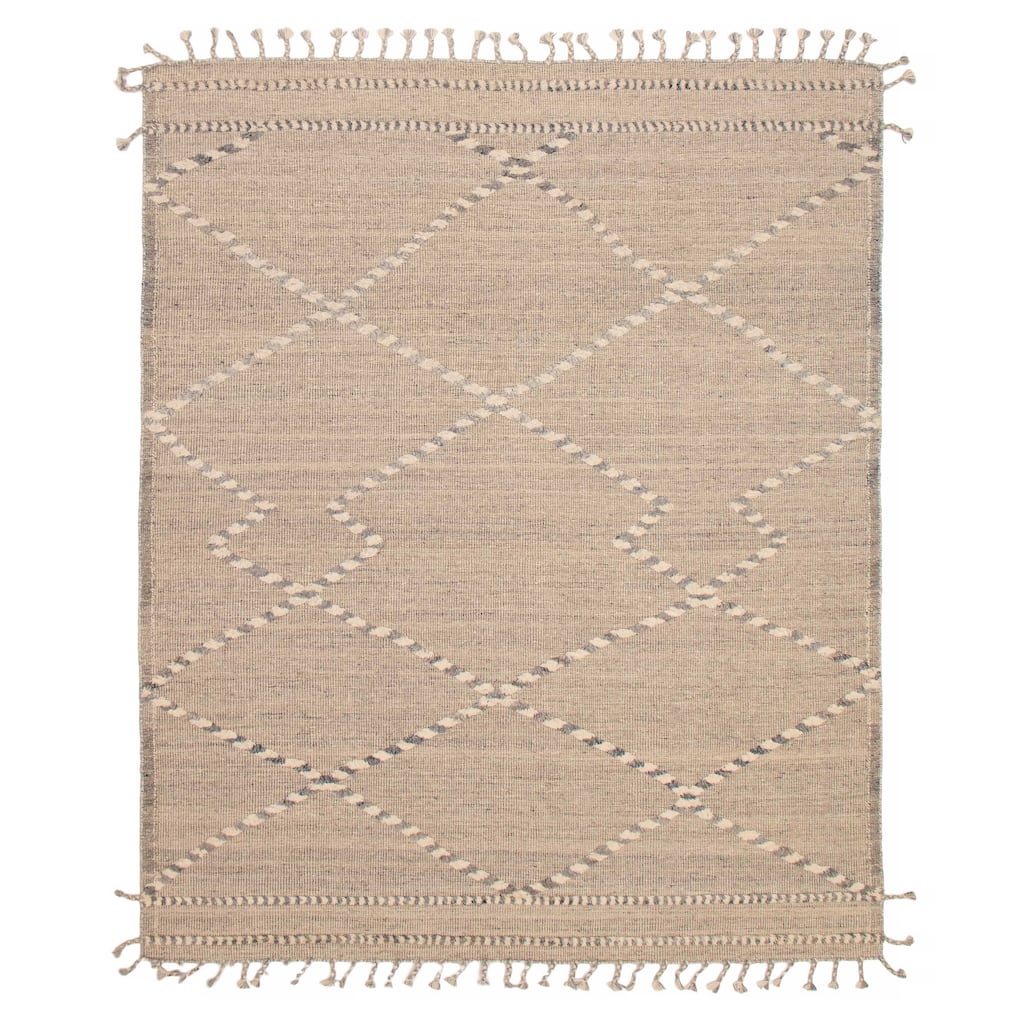 ECARPETGALLERY Hand-knotted Tangier Light Grey Wool Rug - 8'3 x 10'1