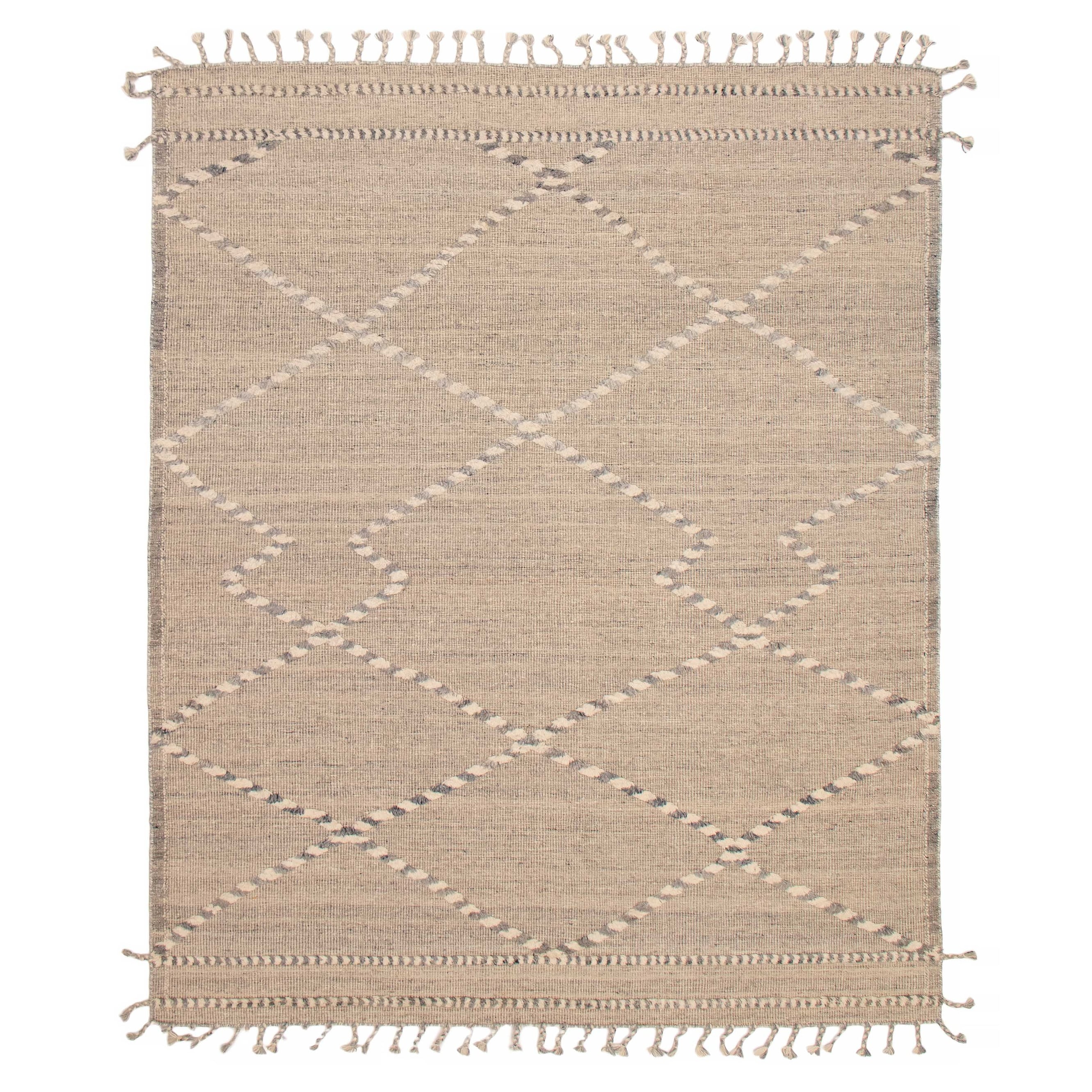 ECARPETGALLERY Hand-knotted Tangier Light Grey Wool Rug - 8'3 x 10'1