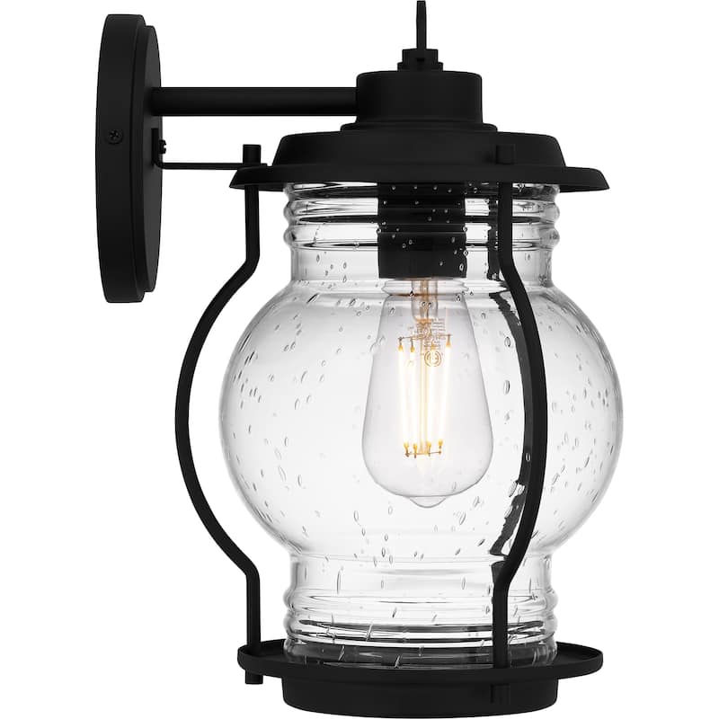 Luther 1-Light Earth Black Outdoor Wall Lantern