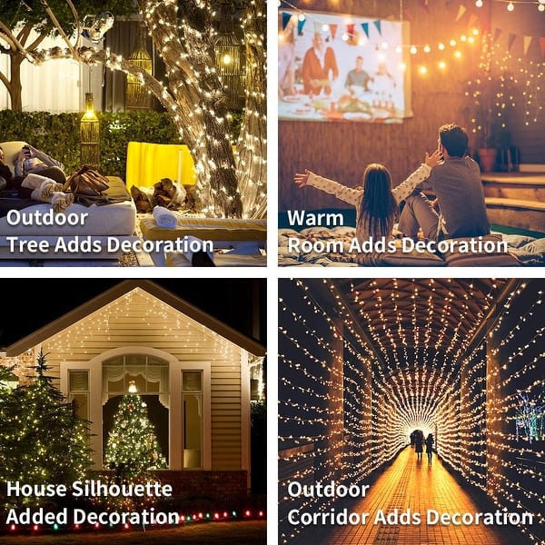 Shop Globe String Patio Lights 34ft With 15 Clear Bulbs For Indoor