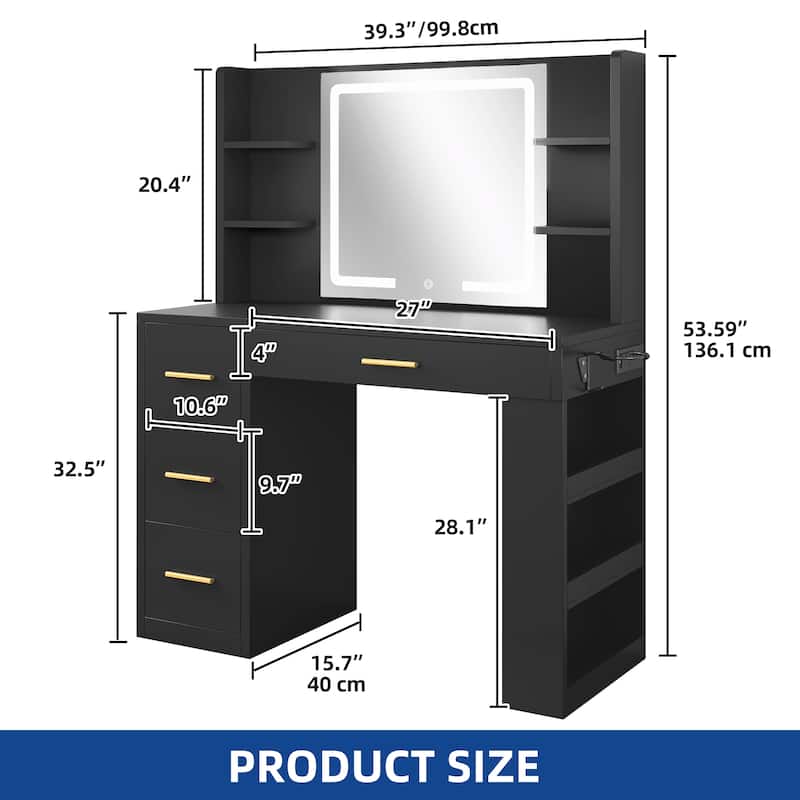 Moasis Makeup Vanity with LED Mirror