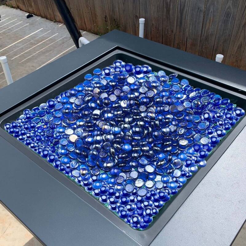 Cobalt Blue Fireproof Glass Blocks Heat Resistant for Pits - 3/4 inch