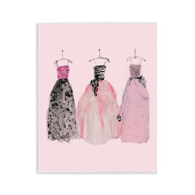 Stupell Trendy Glam Gowns Wall Plaque Art Design By Sally Swatland