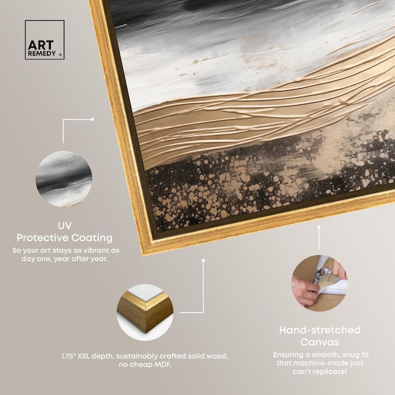 Moonlit Gold Canvas by Art Remedy