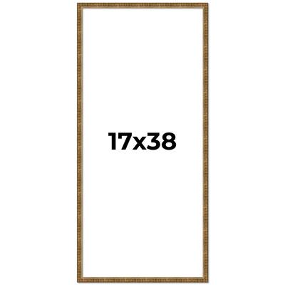 17x38 Frame Gold Kingsley Distressed Solid Wood Picture Frame Width