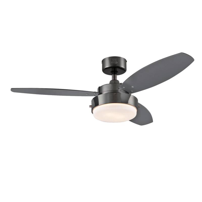 Westinghouse Lighting Alloy 3-Blade Indoor Ceiling Fan with LED Light Fixture and Opal Frosted Glass