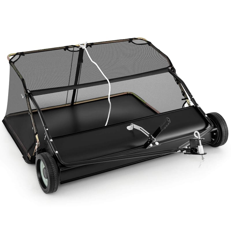 Costway 48" Tow-Behind Lawn Sweeper with 27 Cu.FT Large-Capacity - See Details