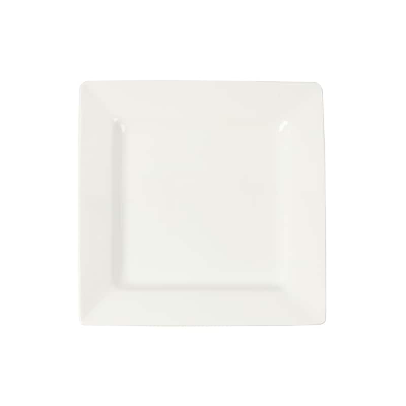 Gibson Home Zen Buffet Hard Square 24 Piece Porcelain Dinnerware Set