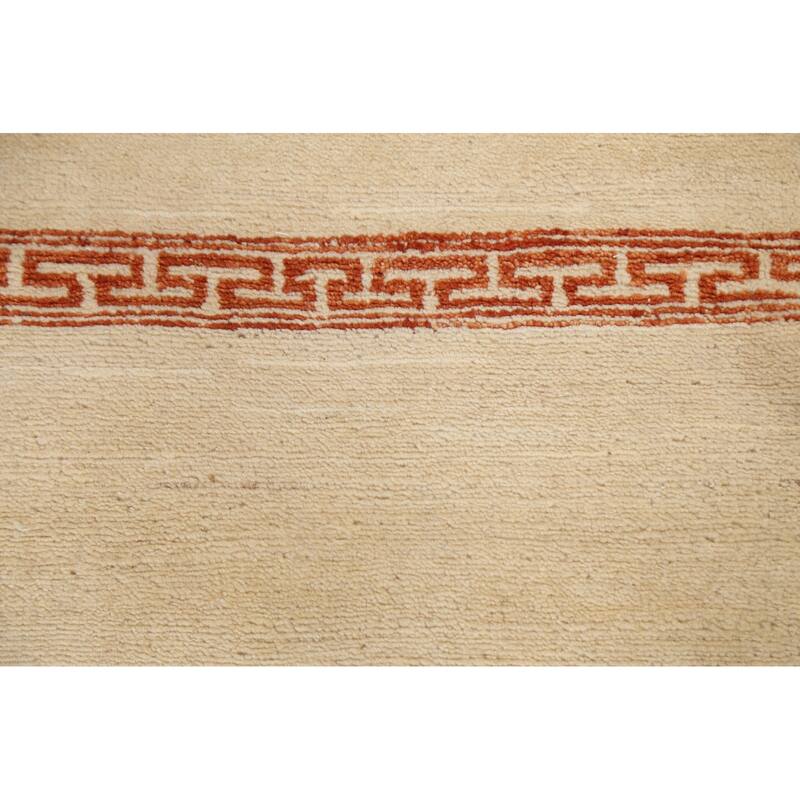 Neutral Gabbeh Kashkoli Wool Runner Rug Hand-knotted Oriental Carpet - 2'8" x 9'11"