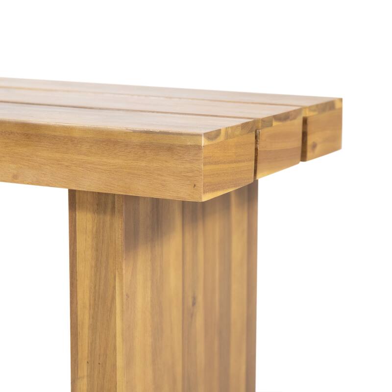 Appling Outdoor Acacia Wood Outdoor Bench by Christopher Knight Home - N/A