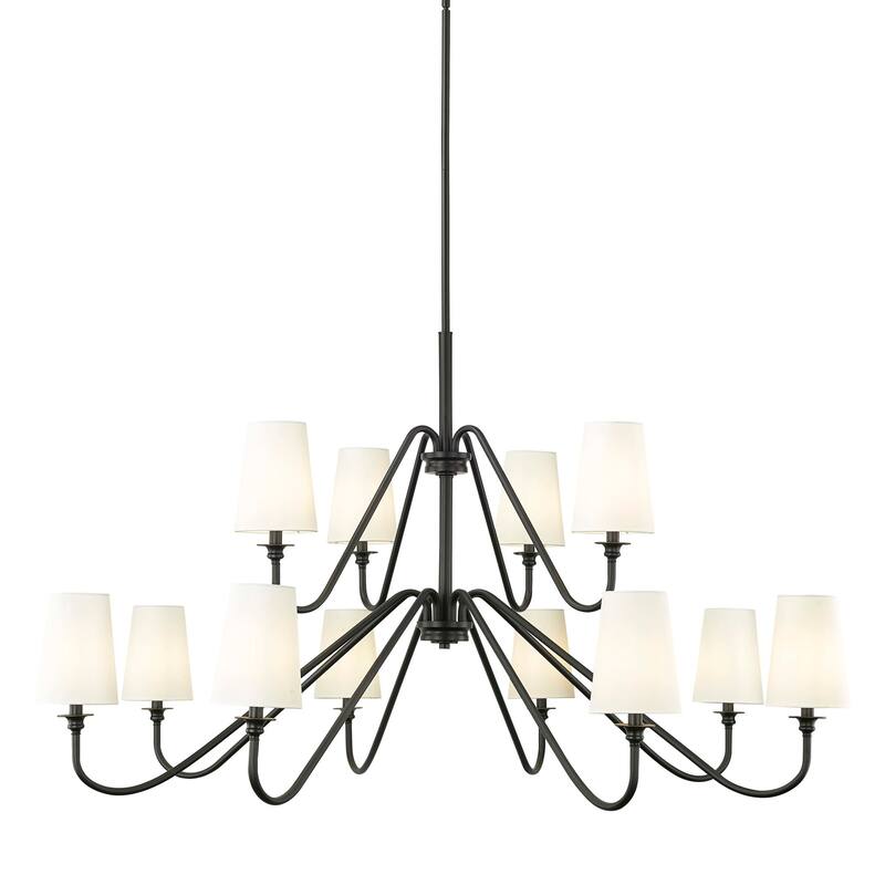 Z-Lite 7509-12-60 Gianna 12 Light 61" Wide Chandelier - Matte Black